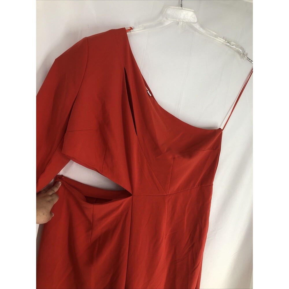 Sergio Hudson x Target Size One Shoulder Cut-Out Jumpsuit Orange Red Women 1X